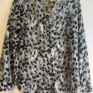 Stylish Black and Gray Women's Top